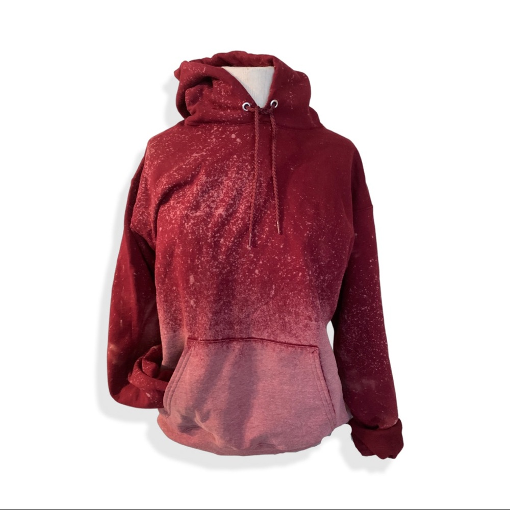 Maroon bleached hoodie